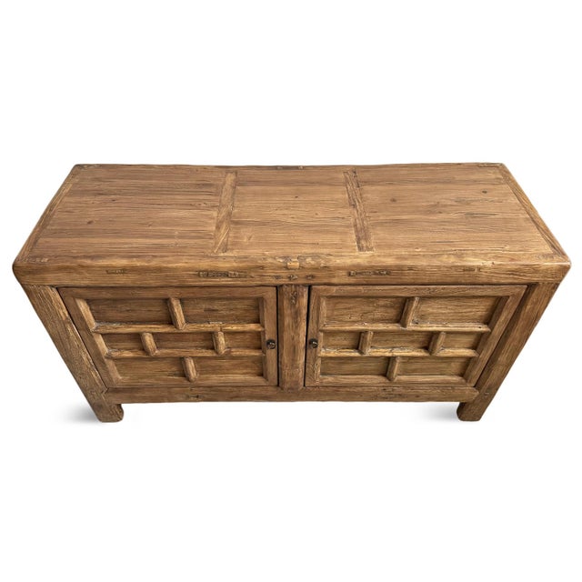 Antique Brick Elm Sideboard For Sale In Los Angeles - Image 6 of 10
