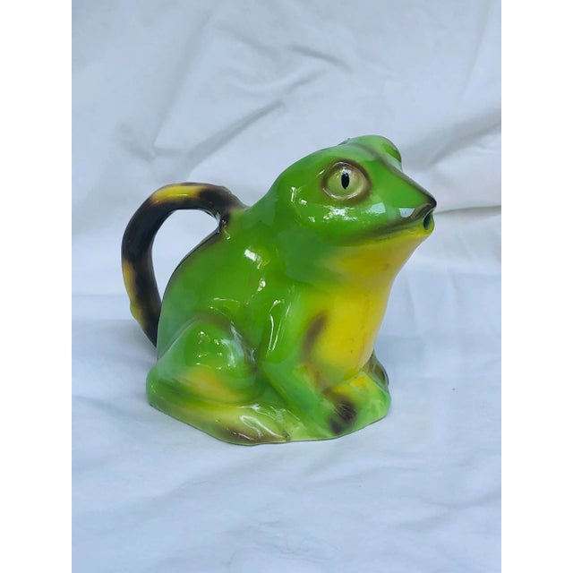 Ceramic Tony Wood Staffordshire Style Pottery Frog Creamer For Sale - Image 7 of 7