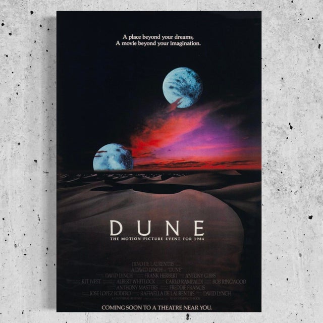 Dune 1984 Original Vintage Movie Film Poster One sheet Measures 27 in x 41 inches / 69 cm x 104 cm This is an original,...