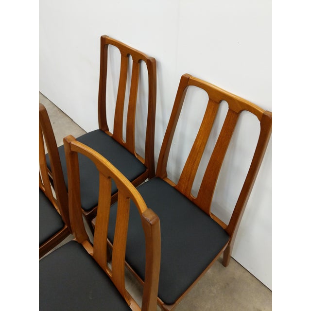 1970s Set of 4 Vintage Nathan Mid Century Modern Dining Chairs For Sale - Image 5 of 9