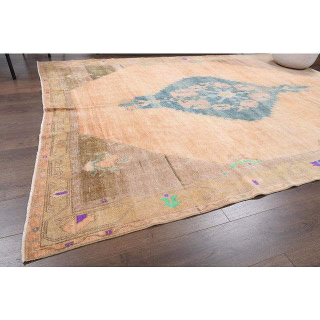 1940s 1940s Vintage Turkish Hand-Knotted Area Rug For Sale - Image 5 of 12
