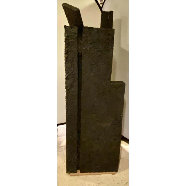 Late 20th Century Black Geometric Sculpture by Ursula Meyer Conceptual Artist For Sale - Image 5 of 13