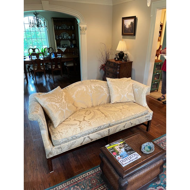 Chippendale 1970s Chippendale Camel Back Sofa For Sale - Image 3 of 4