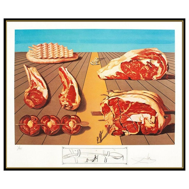 Message us to inquire about custom framing options! (Included for free with every purchase) Salvador Dali Hand Signed and...