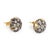 Early 20th Century Pair of Victorian 2.50 Carat Diamond Yellow Gold Silver Stud Earrings For Sale - Image 4 of 7