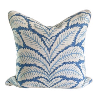 Traditional Pillow in Brunschwig & Fils "Talavera" Fabric For Sale