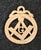 Davis 9ct Rose Gold Masonic Fob Pendant by William Oakley, 1908 For Sale - Image 3 of 18