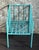 Wrought Iron Turquoise Lounge Chair for Outdoor with Grid Seat For Sale - Image 18 of 18