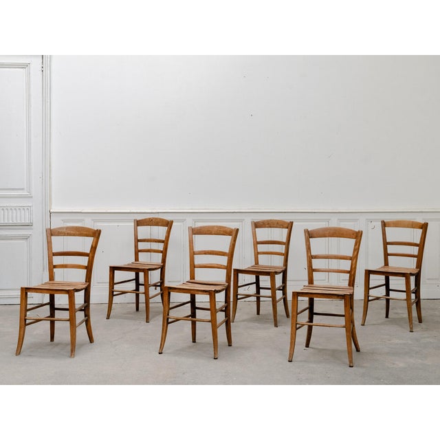 Folk Art Swiss Beechwood Chairs, 1890s, Set of 6 For Sale - Image 11 of 11