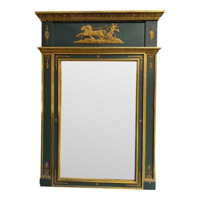 Early 19th Century Empire Trumeau Mirror For Sale