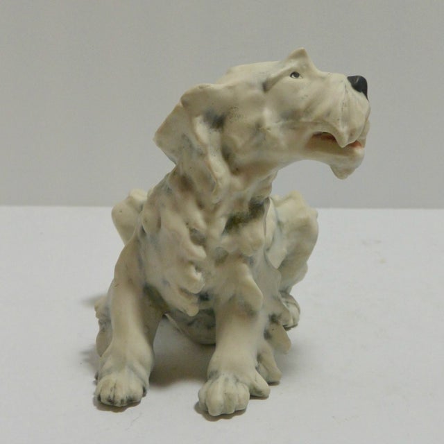 Figurative Antique/Vintage Cacciapuoti Italian Porcelain Maltese Figurine – Hand-Sculpted Studio Piece – Made in Milan, Italy For Sale - Image 3 of 6