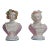 2 German Porcelain Bust Figurines C. 19th C For Sale
