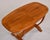 French Art Deco Oval Coffee Table With Reeded Trestle Base For Sale - Image 10 of 11