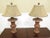 Brown Natural Light Decorator Table Lamps W/ Shades - a Pair For Sale - Image 8 of 8