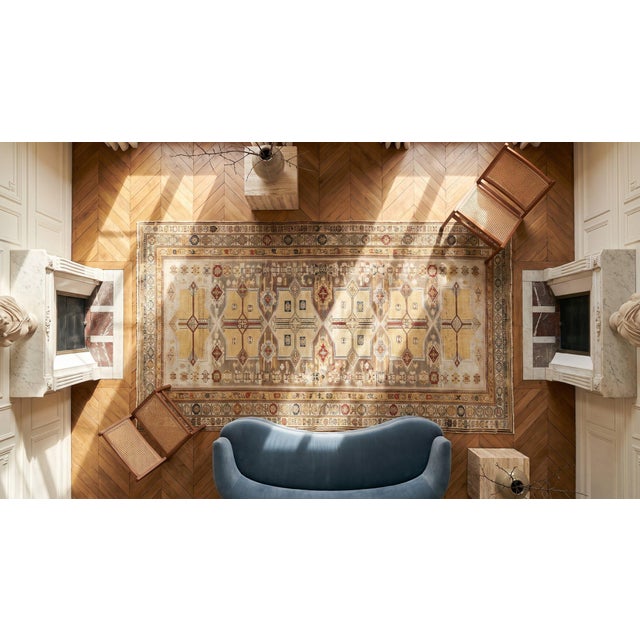 Shell Late 19th Century Caucasian Shirvan Carpet ( 4'10" x 10'3" - 147 x 312 ) For Sale - Image 7 of 8