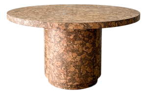 Vintage MCM Round Cork Dining Table 70s