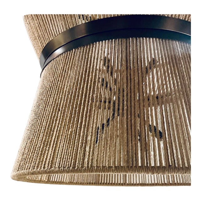 Contemporary Organic Modern Cinched Rope High Strung Pendant Chandelier For Sale - Image 3 of 6