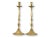Large Art Deco Brass Candlesticks For Sale - Image 4 of 4