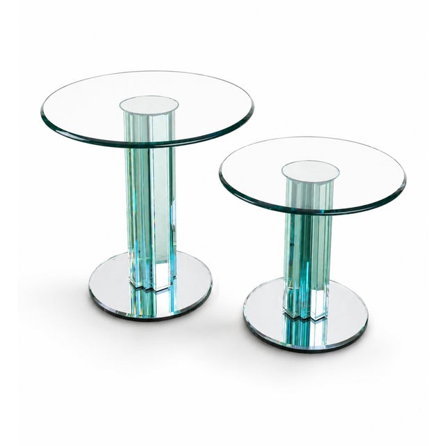 Glass Side Tables by Luigi Massoni for Gallotti & Radice, Italy, 1970s, Set of 2 For Sale - Image 14 of 14
