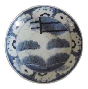 19th Century Chinese Blue & White Porcelain Charger Plate