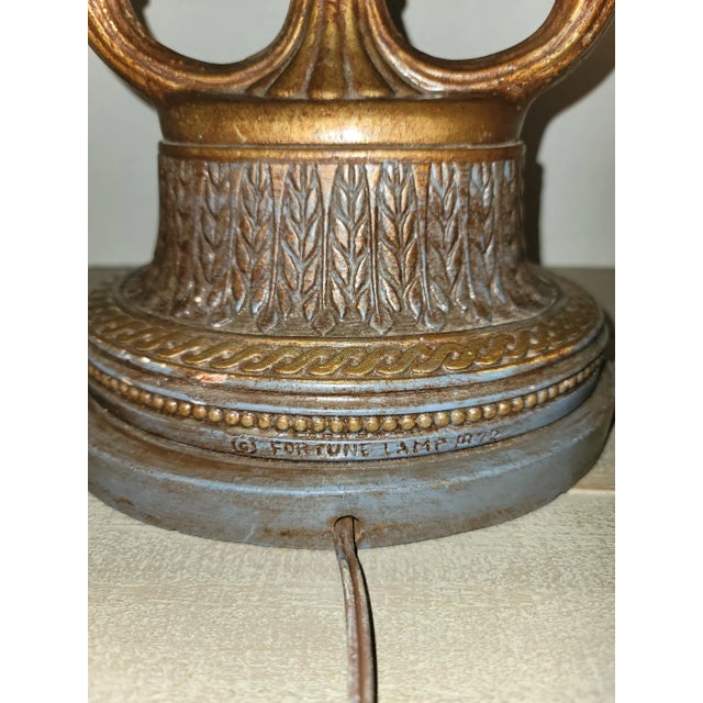 Wood Roman Goddess Candelabra Statue Table Lamp by Fortune Lamp For Sale - Image 7 of 11