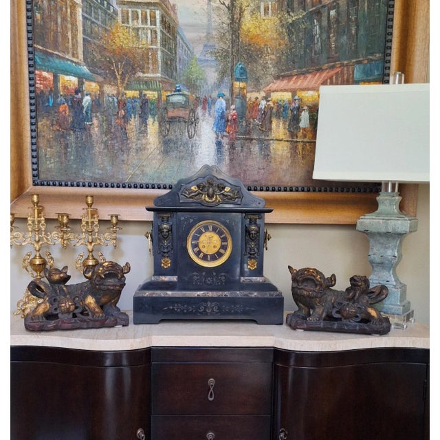 This pair of auspicious Chinese guardian lions, also known as "Foo Dogs" in Western culture, are sure to bring luck,...