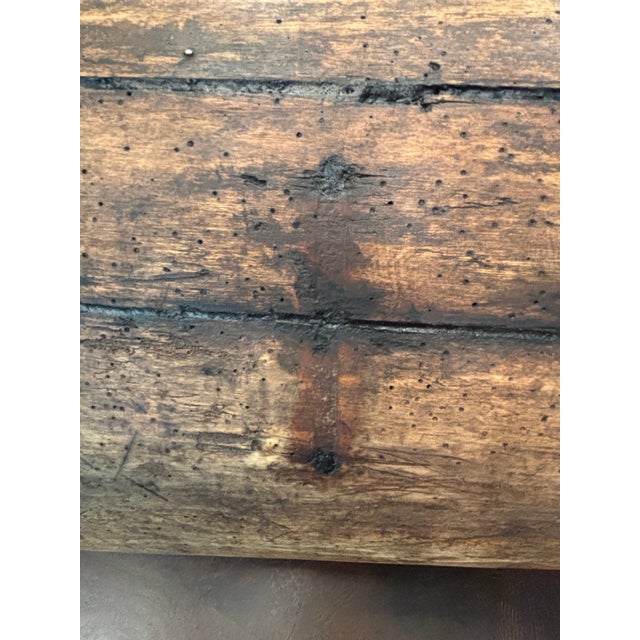 40-Inch Antique Mid-19th Century European Primitive Hand-Hewn Beech Wood Dough Bowl For Sale In San Diego - Image 6 of 17