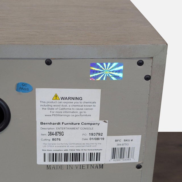 Black Modern Bernhardt Linea Entertainment Console For Sale - Image 8 of 12