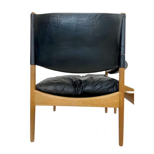 Mid-Century Modus Armchair, Table & Stool in Oak by Kristian Solmer Vedel for Soren Willadsen, Denmark, 1960s, Set of 4 For Sale - Image 11 of 18