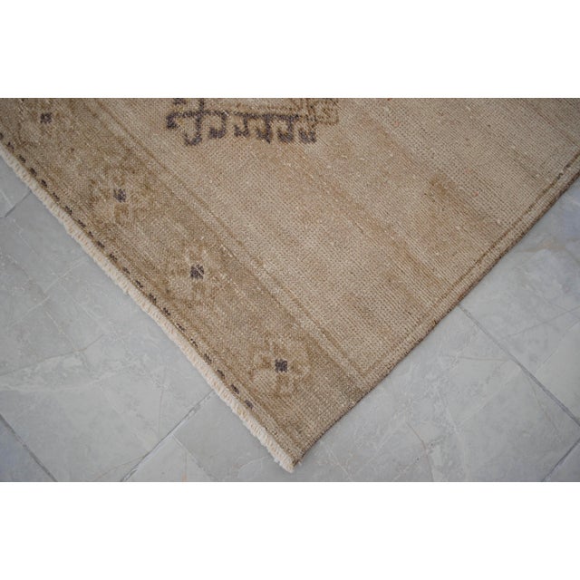 Hand-Knotted Turkish Runner Rug, Earthy Tones Hallway Rug, Kitchen Decor - 3' X 12'4" For Sale - Image 11 of 13