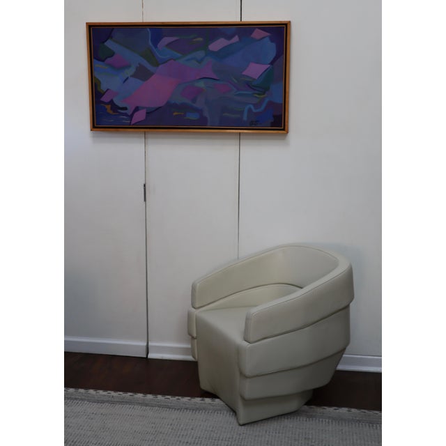 Pescados En El Mar Abstract Artwork By Mexican Artist Maricruz H. Covarrubias For Sale - Image 4 of 12