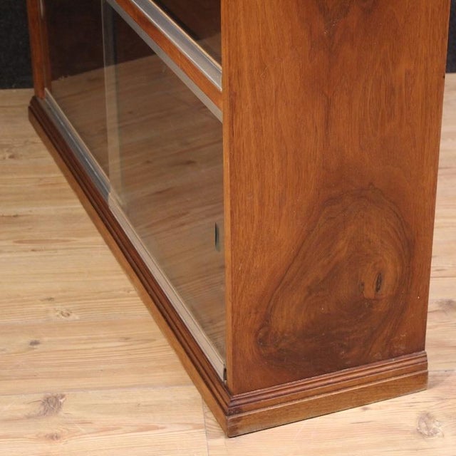 Italian Walnut Bookcase, 1960s For Sale - Image 6 of 14
