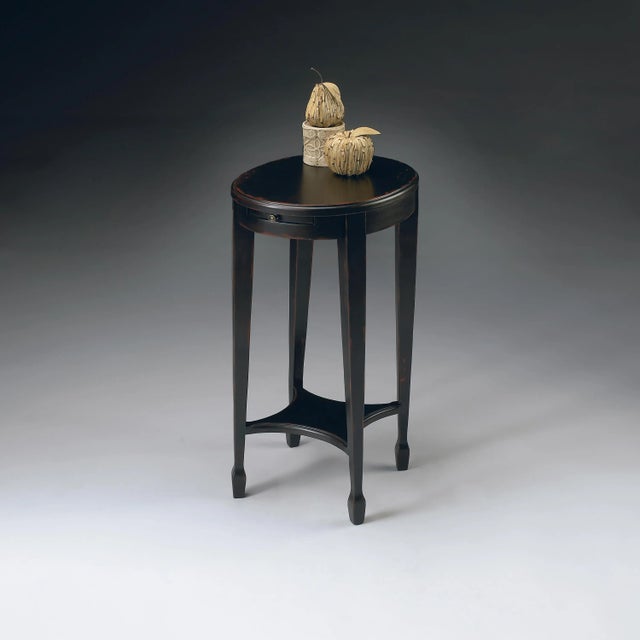 This elegant Accent Table, handcrafted from selected Hardwood solids, Wood products and choice veneers, is perfectly...