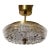 Mid-20th Century Small Pendant Light of Cast Glass and Brass For Sale