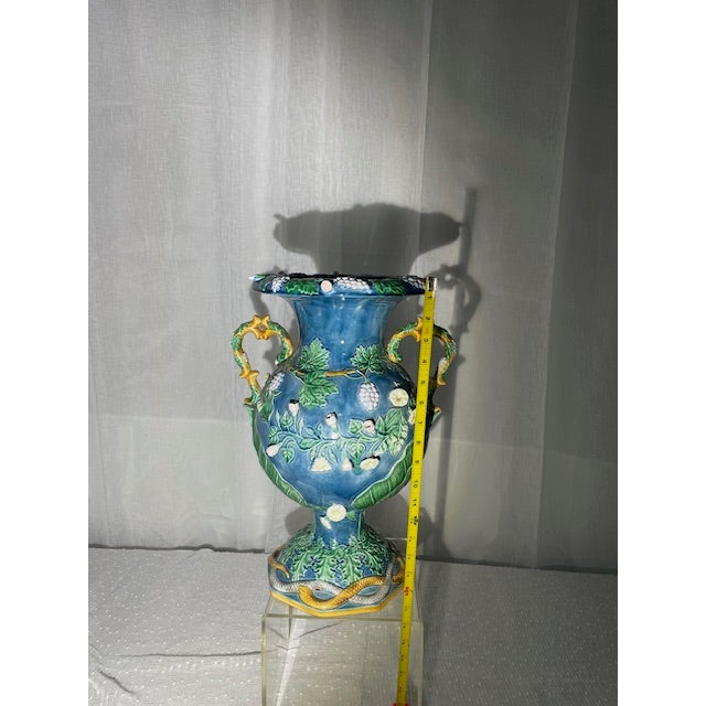 Large Early 20th Century Porcelain Urn For Sale - Image 4 of 10
