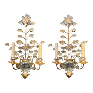 1930’s French Bagues Gilt Metal Sconces For Sale