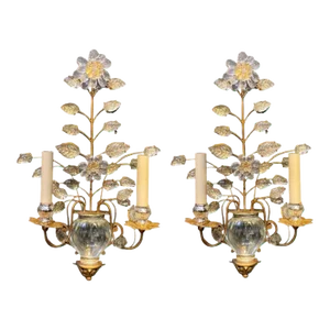 1930’s French Bagues Gilt Metal Sconces