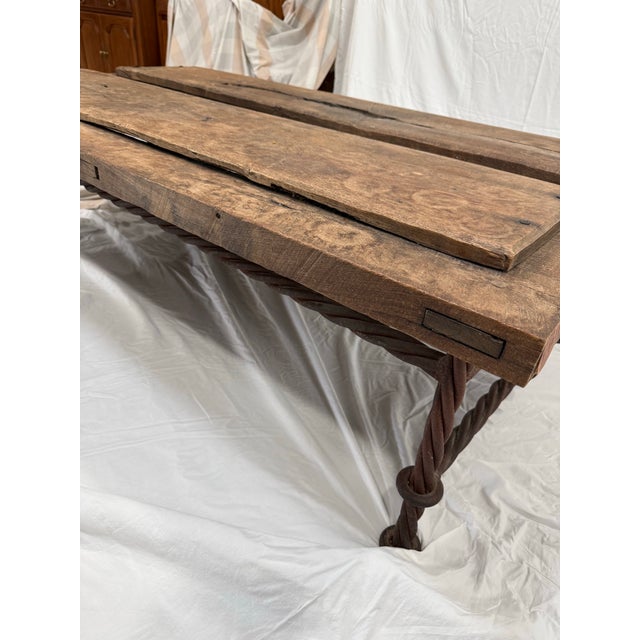 1980s Rustic One of a Kind Large Coffee Table For Sale - Image 10 of 11