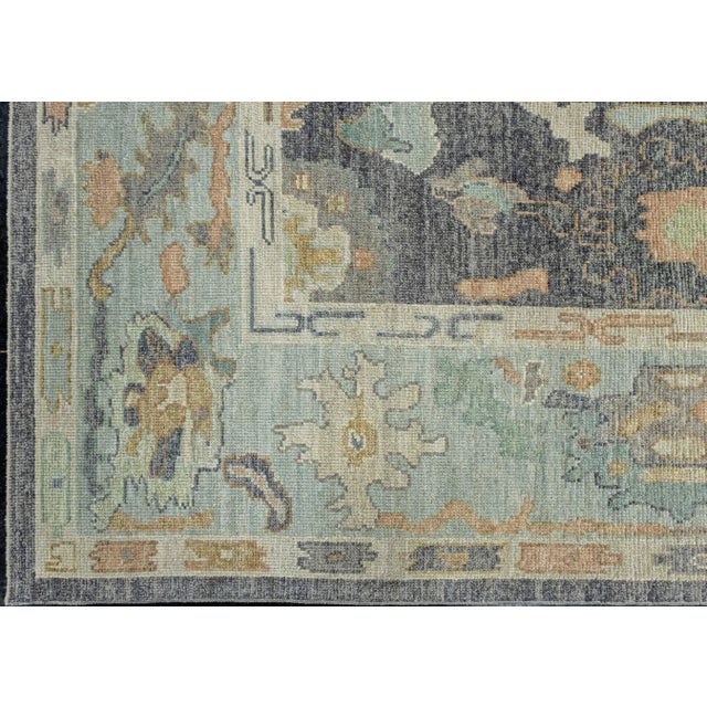 Turkish Turkish Oushak Rug 8'3" x 10'6" For Sale - Image 3 of 8