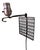 Metal 1970s Geometric Pierced Metal Wall Sconce With Original Woven Shade, Mid-Century Modern After Frederic Weinberg, Arthur Umanoff For Sale - Image 7 of 11