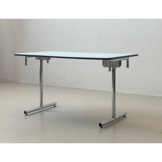 Blue Practical Folding Tables from Kelko, 1980s For Sale - Image 4 of 16