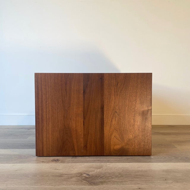 Handmade Modern Walnut Side Table For Sale - Image 4 of 12