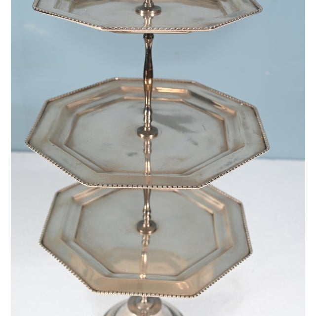 Victorian Silver-Plated Cake Stand For Sale - Image 6 of 11