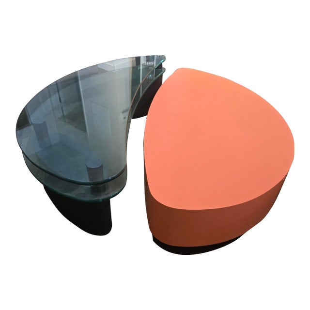 1980s Halô Yin-Yang Coffee Table Pair For Sale