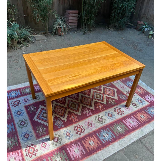 Mid-Century Modern 1950s 93" Danish Extendable Dining Table With Self-Storing Leaves by Møbler For Sale - Image 3 of 5