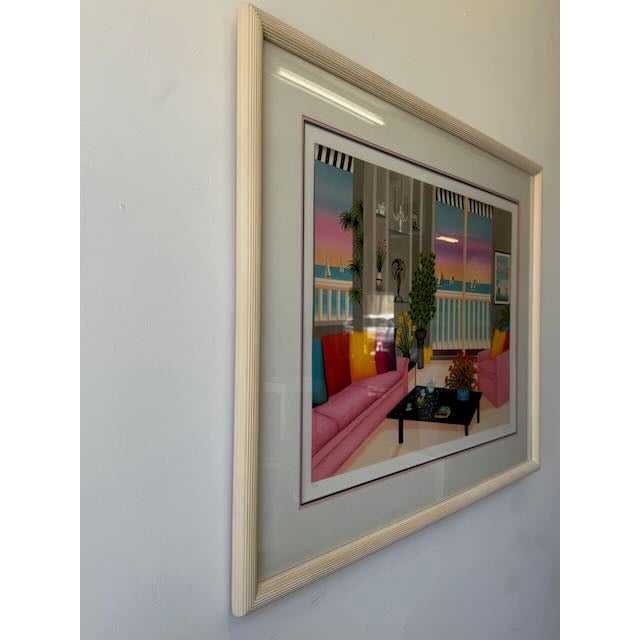 1980's Fanch Ladan Serigraph "St. Tropez For Sale - Image 4 of 9