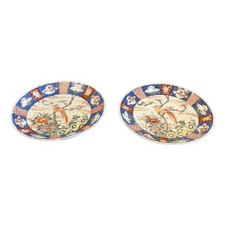 Antique Japanese Meiji Imari Porcelain Plates, 1900, Set of 2 For Sale