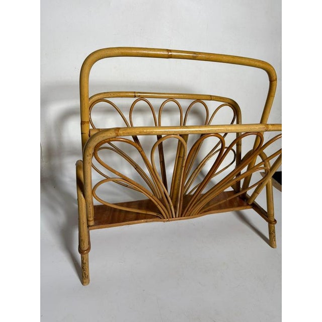 Textile Rush Magazine Rack, France, 1960s For Sale - Image 7 of 9