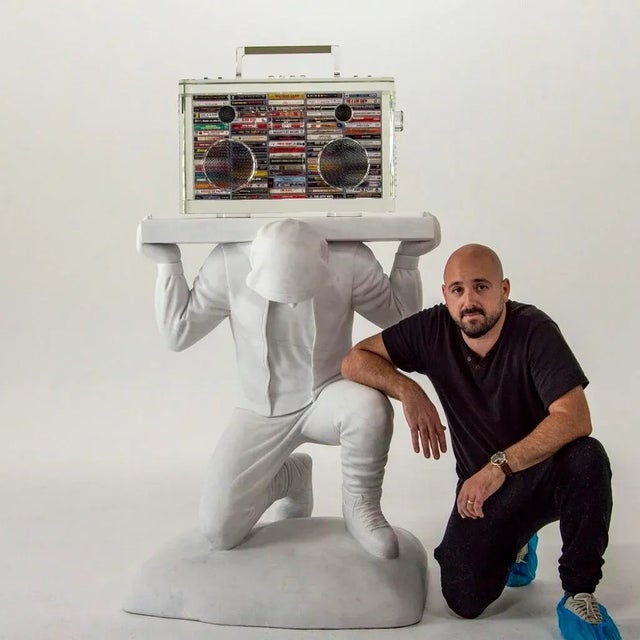 Resin , Brass , Working Cassette Tape ( Vintage) , Glass Very Easy To hang with one screw and or place on bookcase , Table...