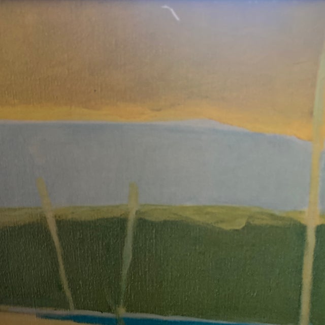 1970s 1970s Lily Pond in Summer Created by Japanese American Artist Tadashi Asoma For Sale - Image 5 of 9